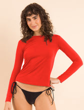 Carregar imagem no visualizador da galeria, Image 07: Rio De Sol Soutien Rouge Rash-Guard
