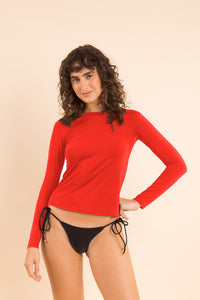 Image 08: Rio De Sol Soutien Rouge Rash-Guard