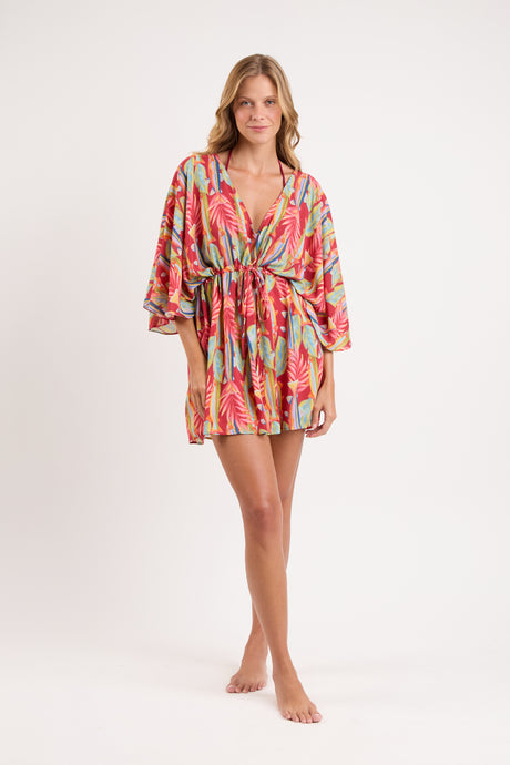 Model Front: Rio De Sol Caftans / Saida De Praia Sea-Bloom Kaftan Bel