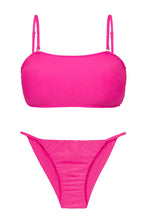 Carregar imagem no visualizador da galeria, Product Front: Rio De Sol Set Set Amaranto Bandeau-Reto Cheeky-Fixa
