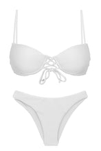 Carregar imagem no visualizador da galeria, Product Front: Rio De Sol Set Set Cotele-Branco Balconet-Pushup Lisboa
