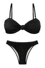 Carregar imagem no visualizador da galeria, Product Front: Rio De Sol Set Set Shimmer-Black Bandeau-Joy Essential
