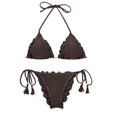 Carregar imagem no visualizador da galeria, Product Front: Rio De Sol Set Set Shimmer-Coffee Frufru
