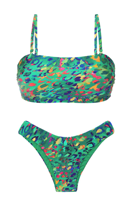 Product Front: Rio De Sol Set Set Wilds Bandeau-Reto Highleg