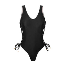 Carregar imagem no visualizador da galeria, Product Front: Rio De Sol Maiô Shimmer-Black Zoe
