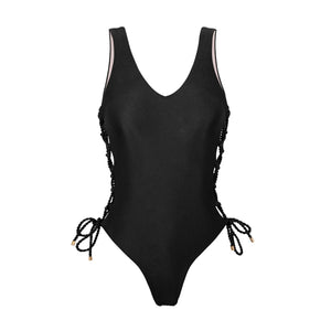 Product Front: Rio De Sol Maiô Shimmer-Black Zoe