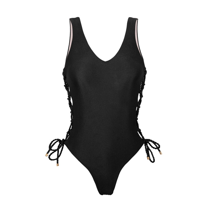 Product Front: Rio De Sol Maiô Shimmer-Black Zoe