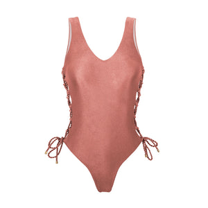 Product Front: Rio De Sol Maiô Shimmer-Copper Zoe