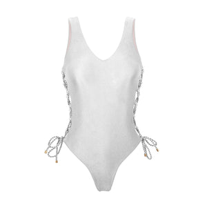 Product Front: Rio De Sol Maiô Shimmer-White Zoe