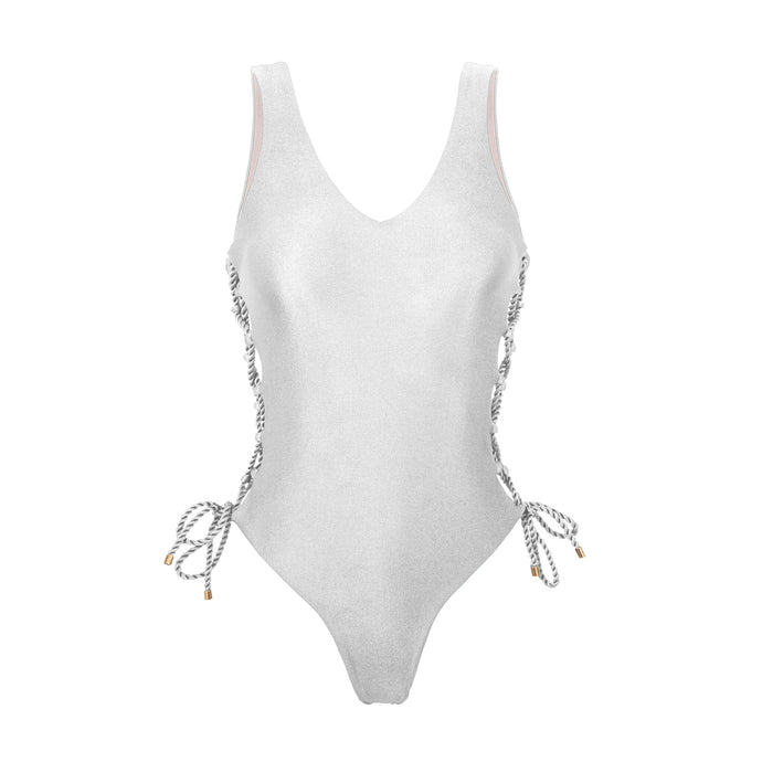 Product Front: Rio De Sol Maiô Shimmer-White Zoe