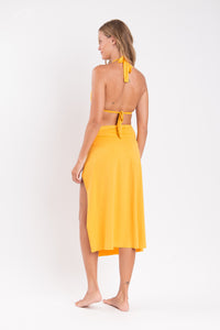 Model Back: Rio De Sol Saia Solar Long-Skirt-Knot