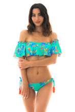 Carregar imagem no visualizador da galeria, Model Front: Rio De Sol Soutien Top Acqua Flora Babado
