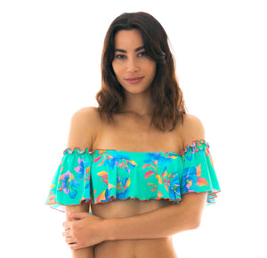 Image 06: Rio De Sol Soutien Top Acqua Flora Babado
