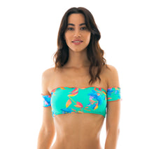 Carregar imagem no visualizador da galeria, Gallery: Rio De Sol Soutien Top Acqua Flora Off Shoulder
