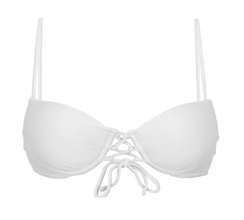 Product Front: Rio De Sol Soutien Top Cotele-Branco Balconet-Pushup