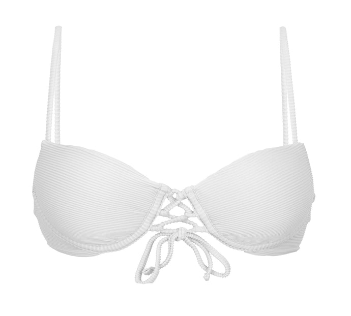 Product Front: Rio De Sol Soutien Top Cotele-Branco Balconet-Pushup