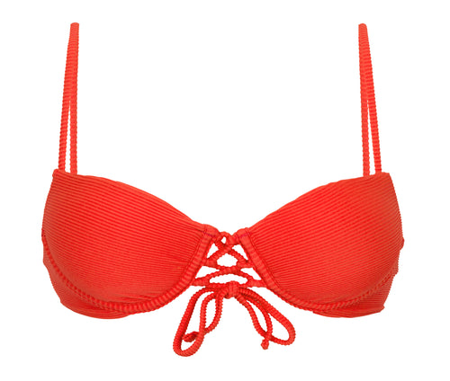 Product Front: Rio De Sol Soutien Top Cotele-Tomate Balconet-Pushup