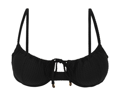 Product Front: Rio De Sol Soutien Top Dots-Black Balconet-Tie
