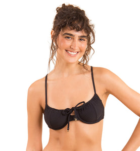 Gallery: Rio De Sol Soutien Top Dots-Black Balconet-Tie