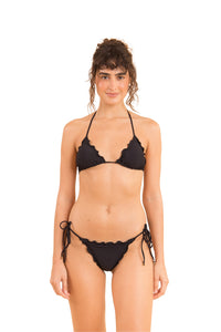 Model Front: Rio De Sol Soutien Top Dots-Black Frufru