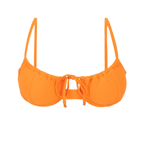 Product Front: Rio De Sol Soutien Top Dots-Mango Balconet-Tie