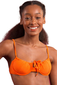 Gallery: Rio De Sol Soutien Top Dots-Orange Balconet-Tie