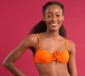 Image 09: Rio De Sol Soutien Top Dots-Orange Balconet-Tie