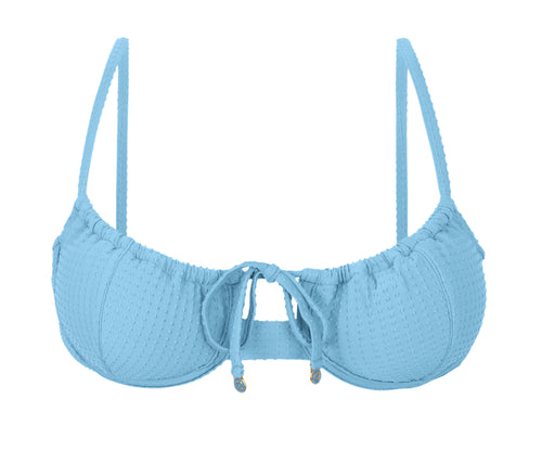 Product Front: Rio De Sol Soutien Top Dots-Sky Balconet-Tie