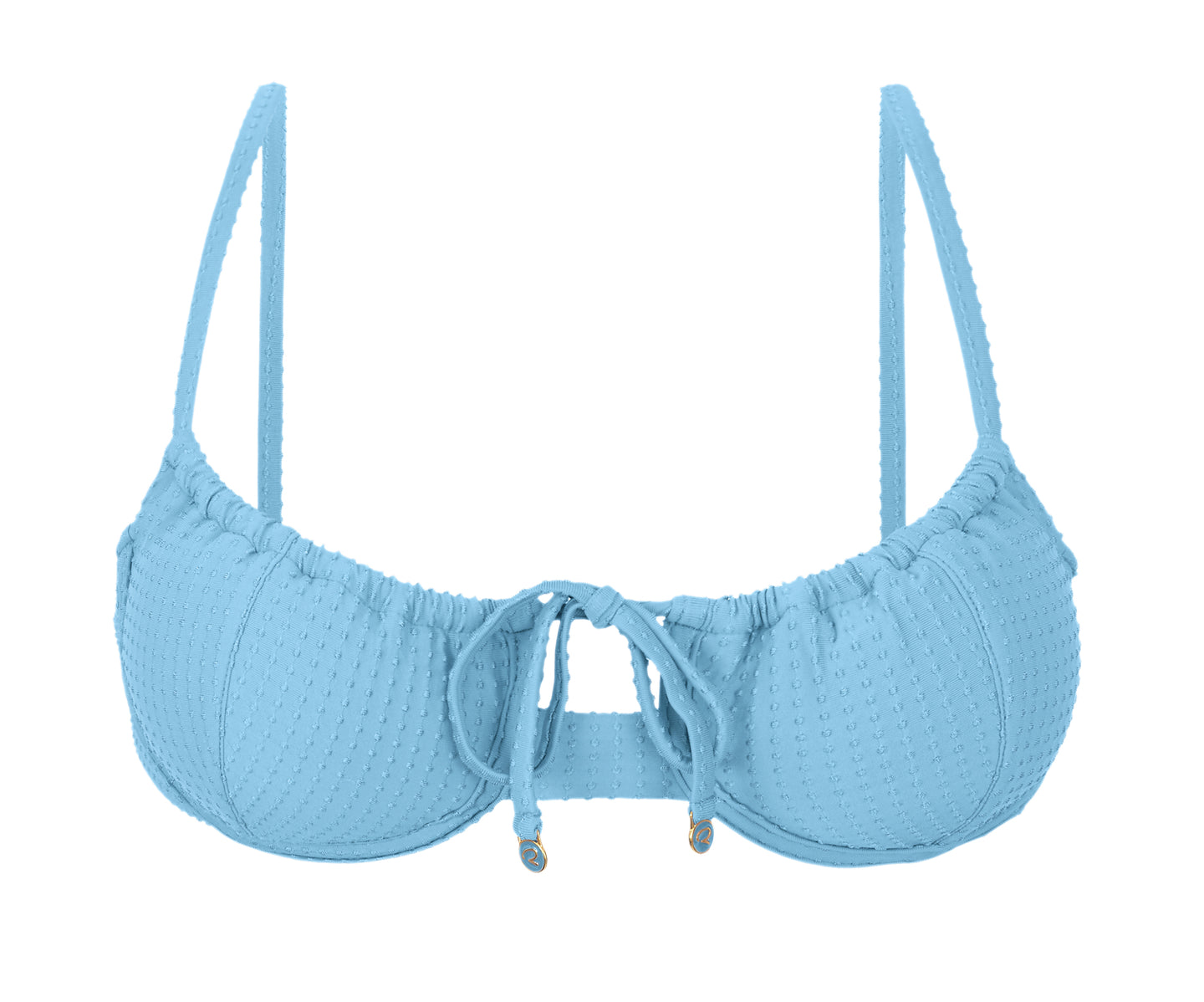 Product Front: Rio De Sol Soutien Top Dots-Sky Balconet-Tie