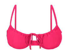 Carregar imagem no visualizador da galeria, Product Front: Rio De Sol Soutien Top Dots-Virtual-Pink Balconet-Tie
