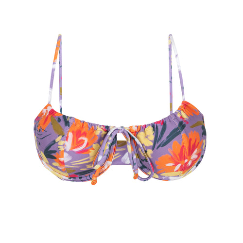 Product Front: Rio De Sol Soutien Top Garden-Flower Balconet-Tie
