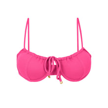 Carregar imagem no visualizador da galeria, Product Front: Rio De Sol Soutien Top Mtx-Ultrapink Balconet-Tie
