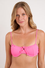 Carregar imagem no visualizador da galeria, Gallery: Rio De Sol Soutien Top Mtx-Ultrapink Balconet-Tie
