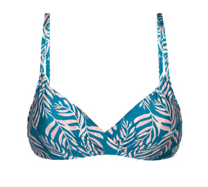 Product Front: Rio De Sol Soutien Top Palms-Blue Balconet-Inv