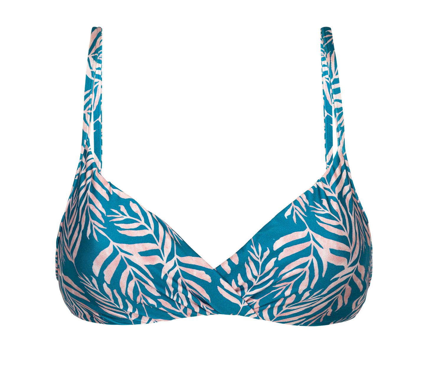 Product Front: Rio De Sol Soutien Top Palms-Blue Balconet-Inv