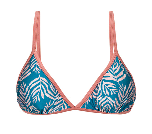 Product Front: Rio De Sol Soutien Top Palms-Blue Tri-Fixo