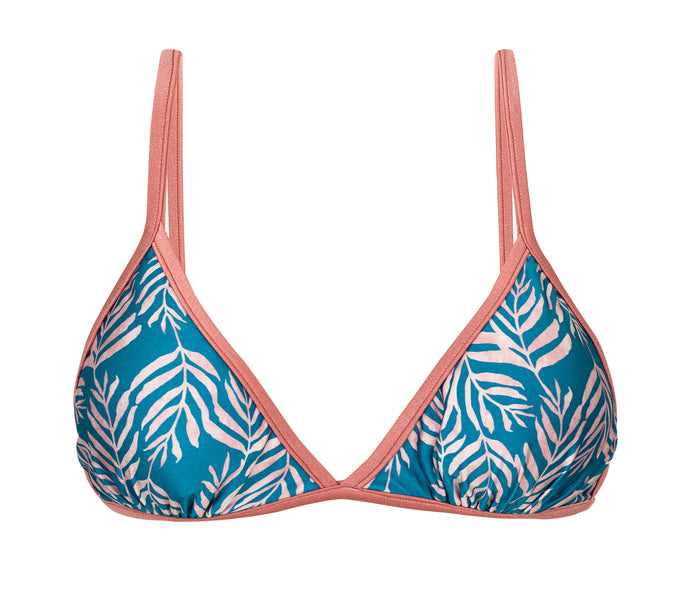 Product Front: Rio De Sol Soutien Top Palms-Blue Tri-Fixo