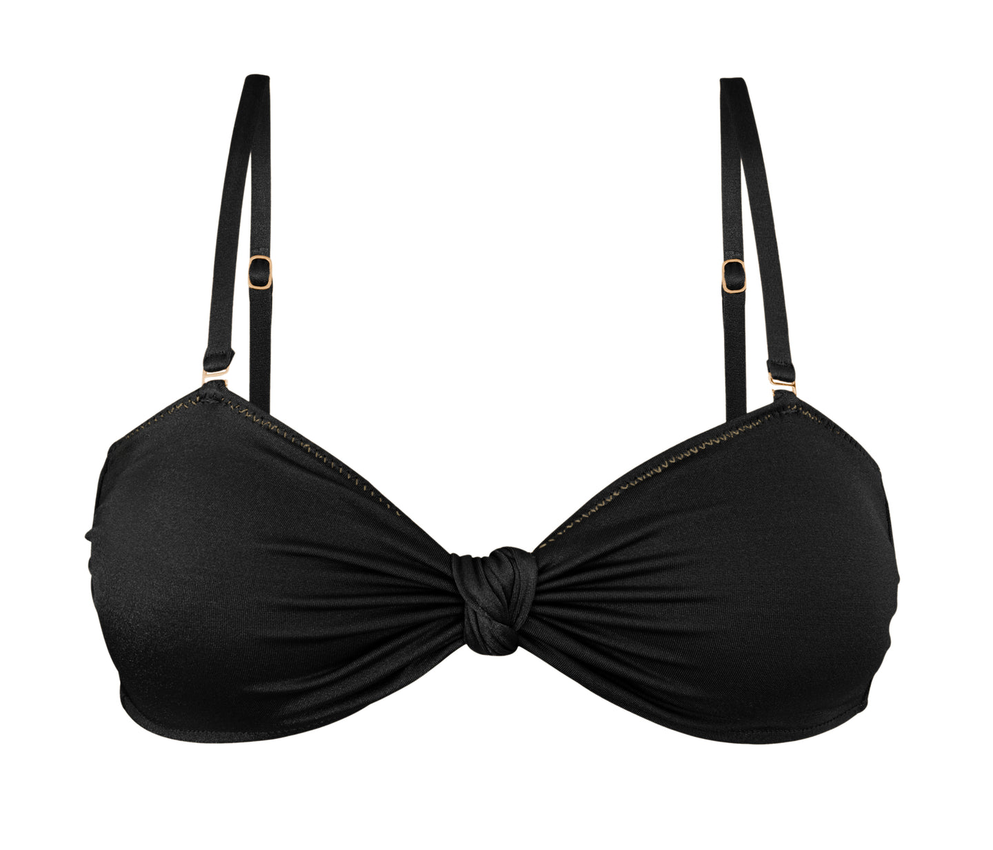 Product Front: Rio De Sol Soutien Top Shimmer-Black Bandeau-Joy