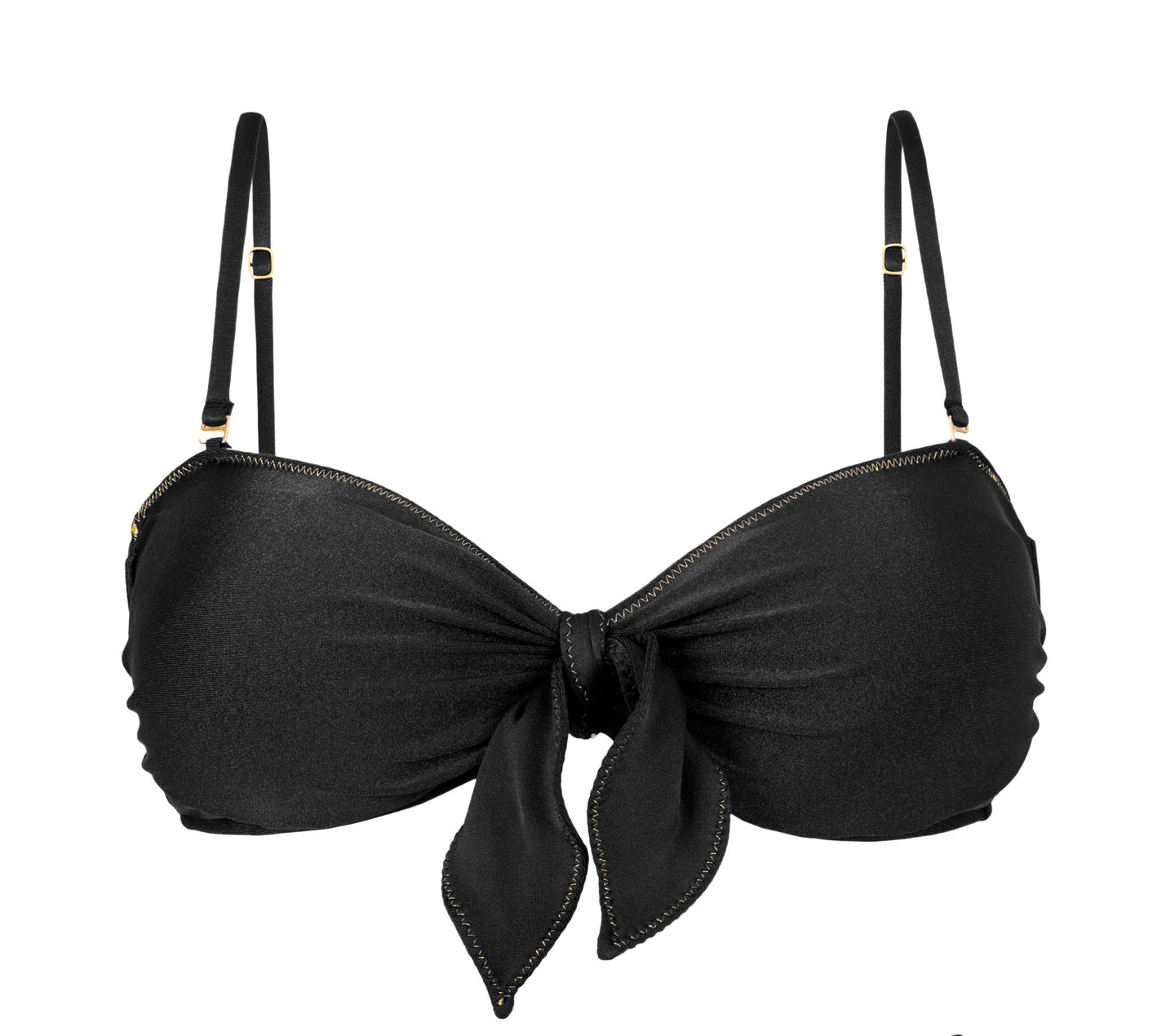 Product Front: Rio De Sol Soutien Top Shimmer-Black Bandeau-No