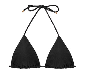 Product Front: Rio De Sol Soutien Top Shimmer-Black Tri-Rope
