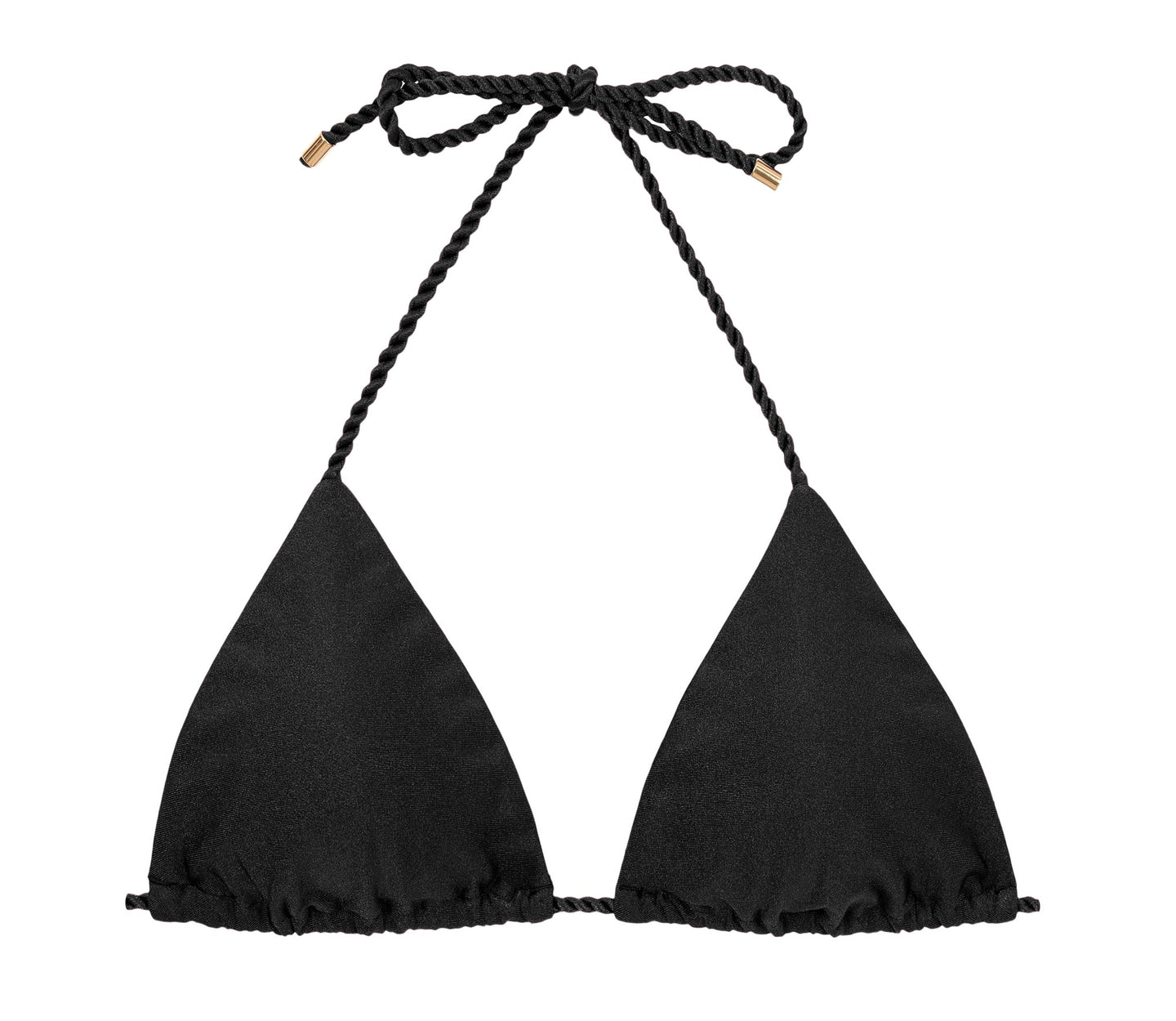 Product Front: Rio De Sol Soutien Top Shimmer-Black Tri-Rope