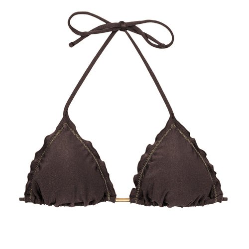 Product Front: Rio De Sol Soutien Top Shimmer-Coffee Frufru