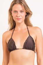 Carregar imagem no visualizador da galeria, Gallery: Rio De Sol Soutien Top Shimmer-Coffee Frufru
