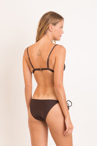 Model Back: Rio De Sol Soutien Top Shimmer-Coffee Tri-Fixo