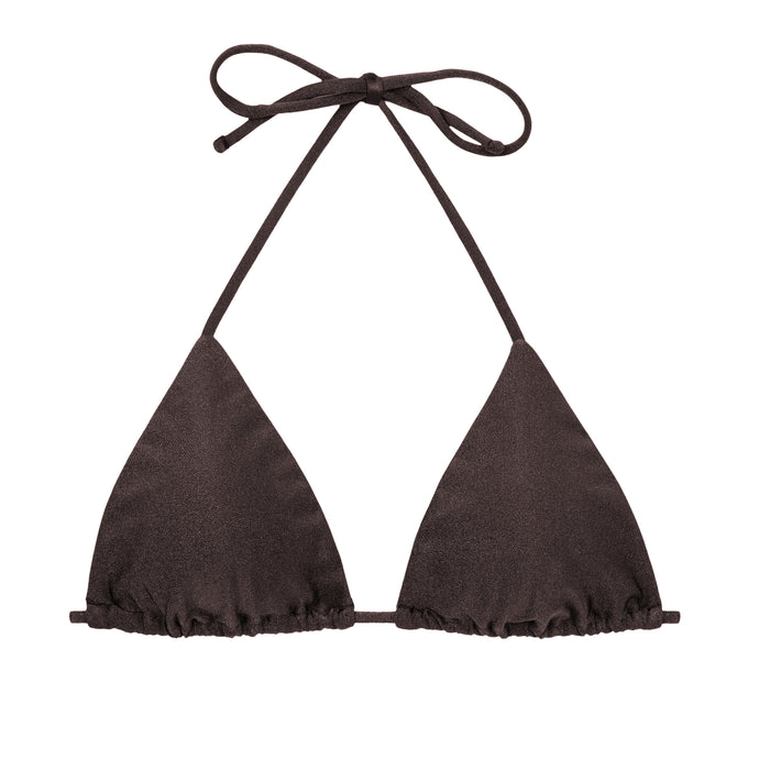 Product Front: Rio De Sol Soutien Top Shimmer-Coffee Tri-Inv