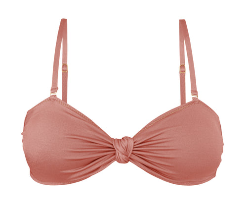Product Front: Rio De Sol Soutien Top Shimmer-Copper Bandeau-Joy