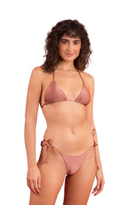 Model Front: Rio De Sol Soutien Top Shimmer-Copper Tri-Inv