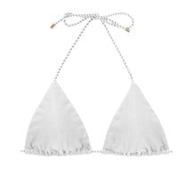 Carregar imagem no visualizador da galeria, Product Front: Rio De Sol Soutien Top Shimmer-White Tri-Rope
