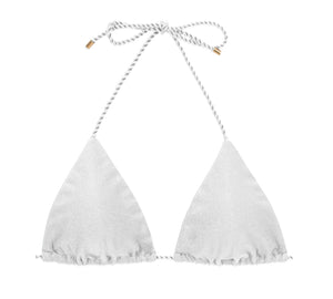 Product Front: Rio De Sol Soutien Top Shimmer-White Tri-Rope