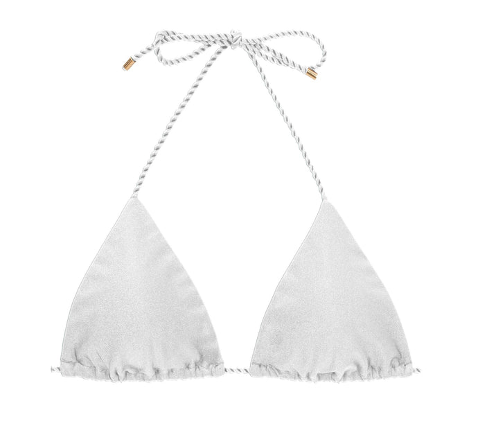 Product Front: Rio De Sol Soutien Top Shimmer-White Tri-Rope